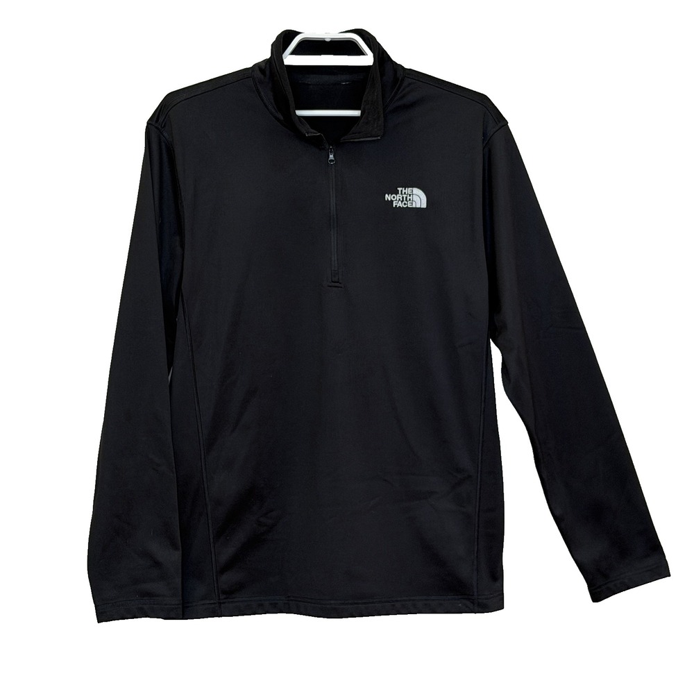 The North Face Tech Glacier 1/4 Zip Pullover Mens Size Medium Black Lightweight